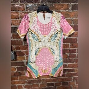 Xenia Boutique Pink and Cream Dress Size 12